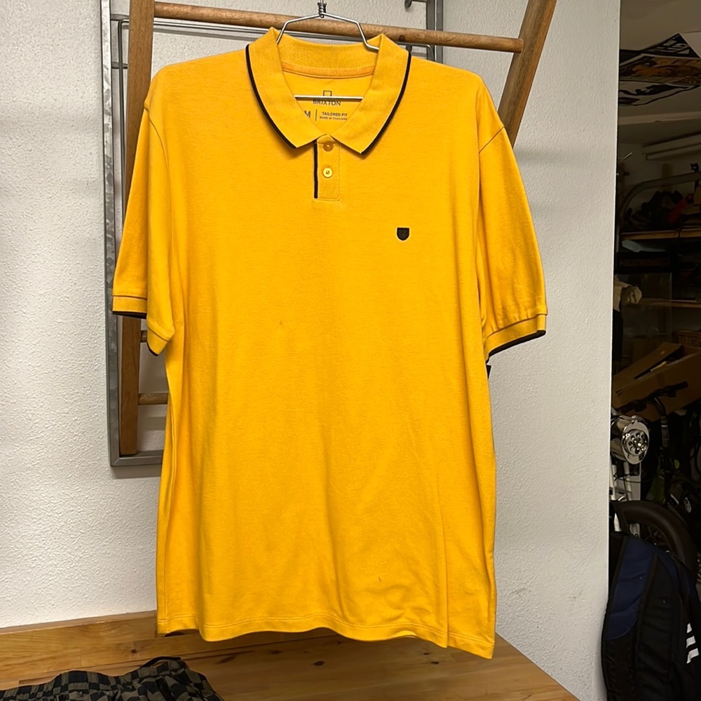 Brixton Proper SS Polo Knit Golden Glow Medium